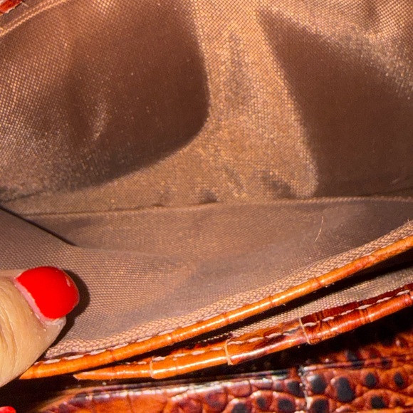 Brahmin Cordelia Pecan Melbourne Rich Brown Embossed Wallet - Picture 13 of 15